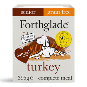 Forthglade Grain Free Complete Wet Dog Food Senior Turkey 395g