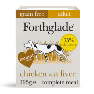 Forthglade Grain Free Complete Wet Dog Food Adult Chicken & Liver 395g