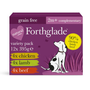 Forthglade Grain Free Complementary Wet Dog 90% Just Variety Multipack 12x395g