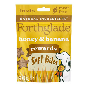 Forthglade Dog Treats Rewards Soft Bites Honey & Banana 90g