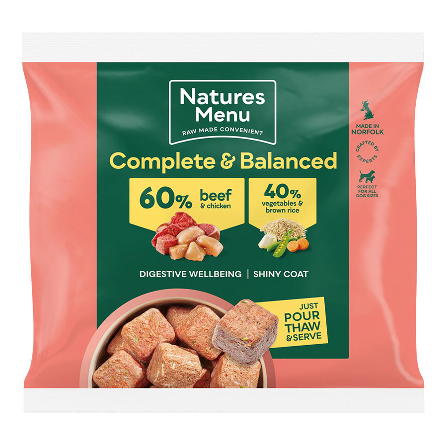 Natures Menu Dog 60/40 Beef & Chicken Nuggets 1kg