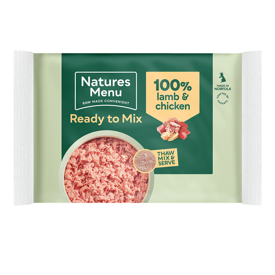 Natures Menu Frozen Raw Minced Lamb & Chicken 400g