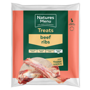 Natures Menu Frozen Raw Dog Treats Beef Ribs