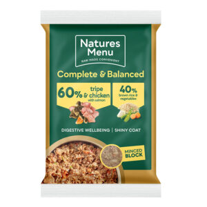Natures Menu Frozen Raw Complete Dog Food 60/40 Chicken & Tripe with salmon 300g