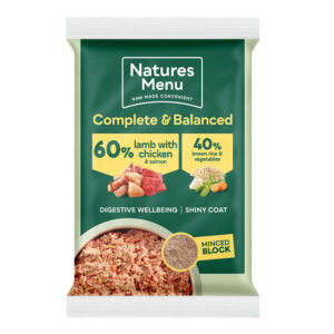 Natures Menu Frozen Raw Complete Dog Food 60/40 Lamb, Chicken & Salmon 300g