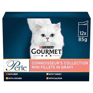 Gourmet Perle Complete Adult Cat Food Connoisseur's Collection in Gravy 12x85g