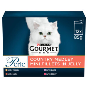 Gourmet Perle Complete Adult Cat Food Country Medley in Jelly 12x85g