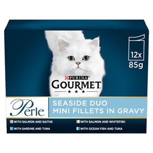 Gourmet Perle Complete Adult Cat Food Seaside Duo in Gravy 12x85g