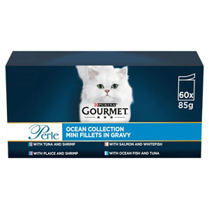 Gourmet Perle Complete Adult Cat Food Ocean Collection in Gravy 60x85g