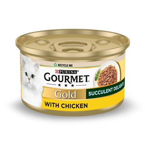 Gourmet Gold Complete Adult Cat Food Succulent Delights Chicken 85g