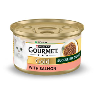 Gourmet Gold Complete Adult Cat Food Succulent Delights Salmon 85g