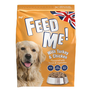 HiLife Feed Me! Complete Semi-Moist Dog Food Adult Turkey, Chicken & Bacon 2kg