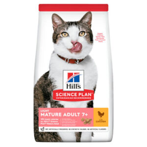 Hill's Feline Complete Cat Food Mature Adult 7+ Light Chicken 1.5kg