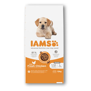 IAMS Complete Dry Dog Food Puppy Large Breed Chicken 12kg