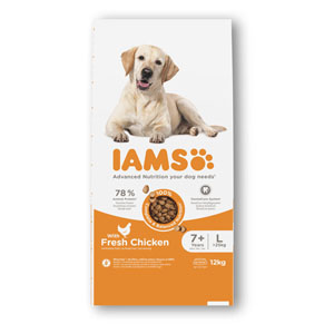 IAMS Complete Dry Dog Food Senior Large Breed Chicken 12kg