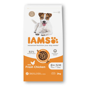 IAMS Complete Dry Dog Food Senior 8+ Small & Medium Breed Chicken