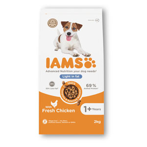 IAMS Complete Dry Dog Food Adult & Senior Light in Fat Chicken