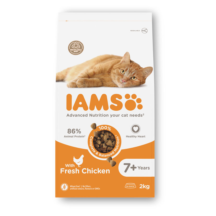 IAMS Complete Cat Food Senior 7+ Chicken 2kg