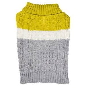 Sotnos Jumper Colour Block Grey & Yellow