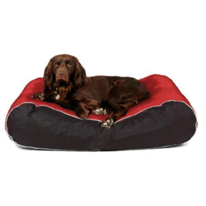 Pet Bed UK Waterproof Box Bed Red/Black