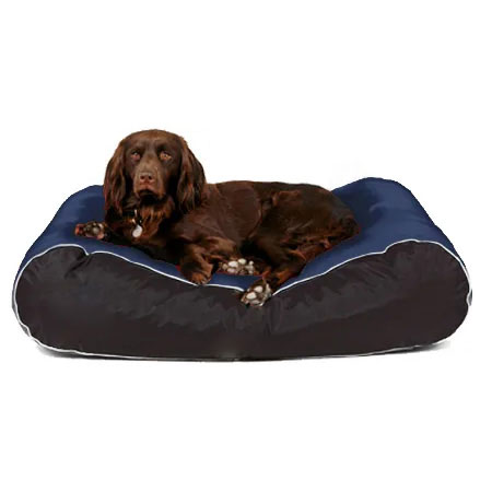 Pet Bed UK Waterproof Box Bed Navy/Black