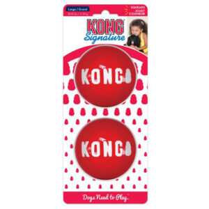 KONG Signature Ball Dog Toy 2pk