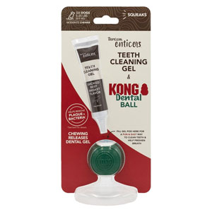 KONG & TropiClean Enticers Dental Ball Kit for Dogs