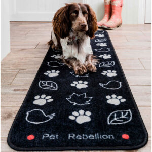 Pet Rebellion Dog Runner Country Walk Black 45cm x 150cm