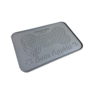 Classic Chewtopia Bone Appetit Mat Grey 45cm x 30cm