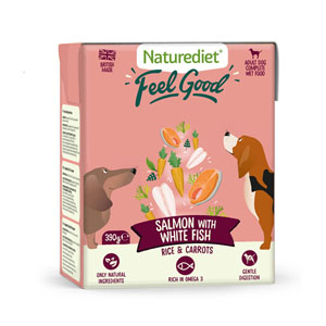 Naturediet Feel Good Complete Wet Dog Food Salmon & White Fish 390g