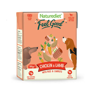 Naturediet Feel Good Complete Wet Dog Food Chicken & Lamb 390g