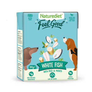 Naturediet Feel Good Complete Wet Dog Food White Fish 390g