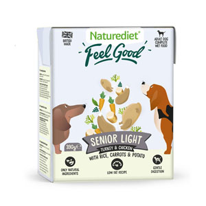 Naturediet Feel Good Complete Wet Dog Food Senior/Light Turkey & Chicken 390g