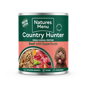 Country Hunter Complete Wet Tinned Dog Food 80% Beef & Superfoods 600g