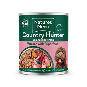 Country Hunter Complete Wet Tinned Dog Food 80% Wild Venison & Superfoods 600g