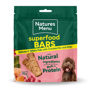 Natures Menu Superfood Bars Dog Treats Salmon, Fish, Cranberry & Kelp 70g