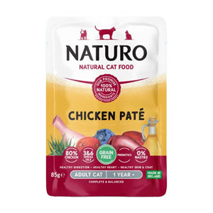 Naturo Adult Cat Pouch Grain Free Chicken Pate 85g