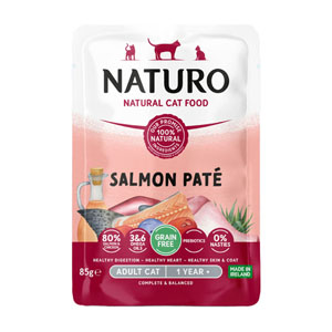 Naturo Adult Cat Pouch Grain Free Salmon Pate 85g