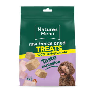 Natures Menu Freeze Dried Dog Treats Turkey Chunks  40g