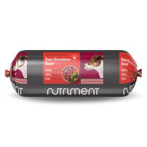 Nutriment Complete Frozen Raw Food Chub Adult Dog Beef 1.4kg