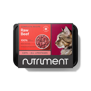 Nutriment Frozen Raw Complete Cat Food Beef 500g