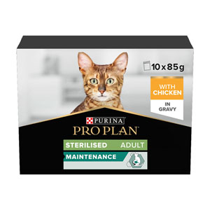 Pro Plan Complete Wet Cat Food Sterilised Chicken  10x85g