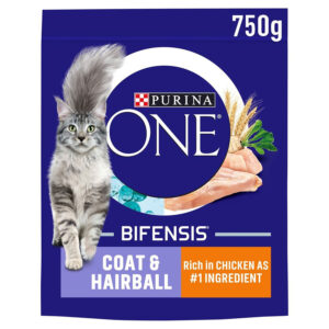 Purina ONE Complete Dry Cat Food Coat & Hairball Chicken