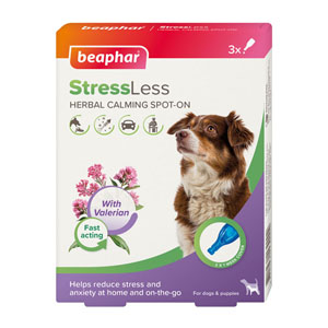 Beaphar StressLess Herbal Calming Spot-On For Dogs x3 Pipettes