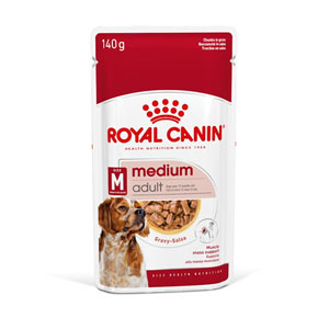 Royal Canin Complete Chunks in Gravy Wet Dog Food Medium Adult 140g