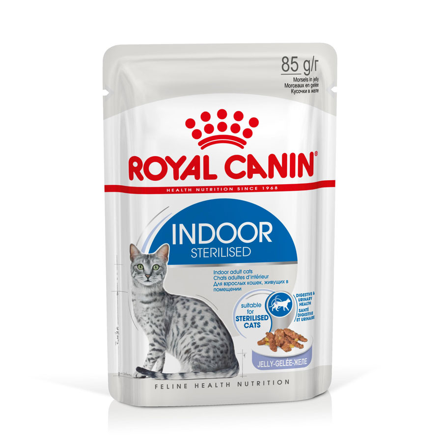 Royal Canin Wet Cat Food Pouch Indoor Sterilised Jelly 85g