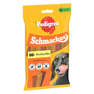Pedigree Schmackos Dog Treats Poultry Mix 20pk 20