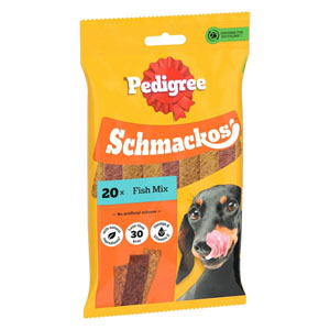 Pedigree Schmackos Dog Treats Fish Mix 20pk 20