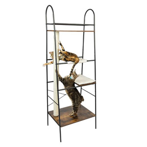 PetFusion Modern Cat Tower & Bookshelf