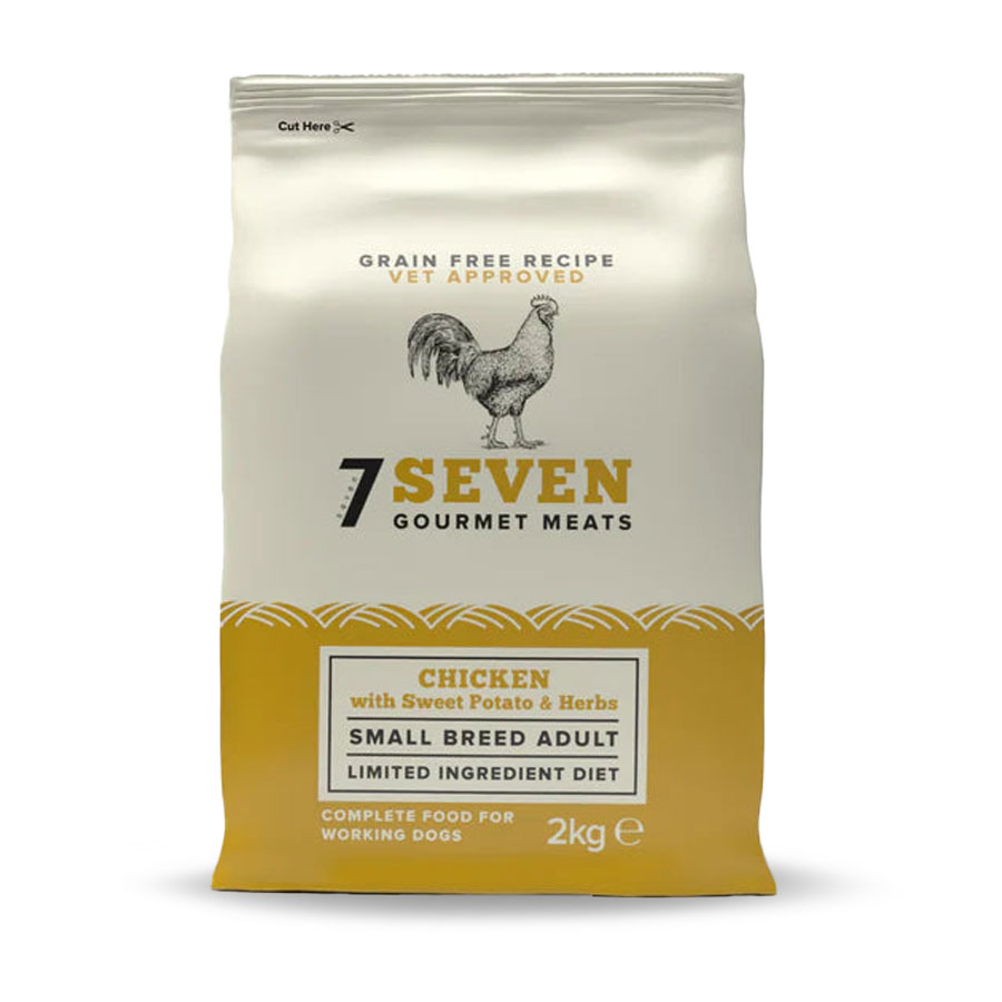 Seven Grain Free Adult Dry Dog Small Breed Chicken, Sweet Potato & Herbs 2kg